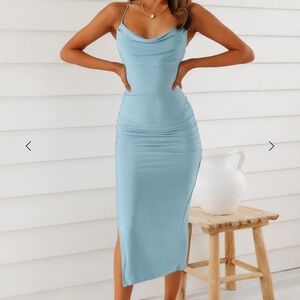 Hello Molly Midi Dress - Aqua L